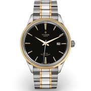Tudor Style Automatic Black Dial Two Tone Steel Strap Watch for Men - M12713-0005