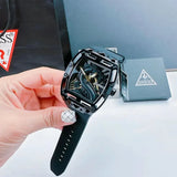 Guess Legend Analog Black Dial Black Rubber Strap Watch For Men - GW0648G1