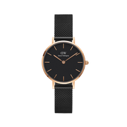 Daniel Wellington Classic Bayswater Black Dial Black NATO Strap Watch For Women - DW00100281