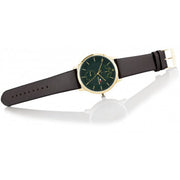 Tommy Hilfiger Hunter Green Dial Brown Leather Strap Watch for Men - 1791607