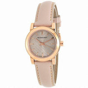 Burberry The City Gold Dial Beige Leather Strap Watch for Women - BU9210