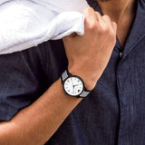 Emporio Armani Kappa Analog White Dial Two Tone Nylon Strap Watch For Men - AR80004