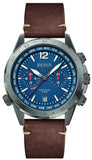 Hugo Boss Nomad Chronograph Blue Dial Brown Leather Strap Watch for Men - 1513773