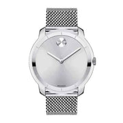 Movado Bold Silver Dial Silver Mesh Bracelet Watch For Men - 3600260