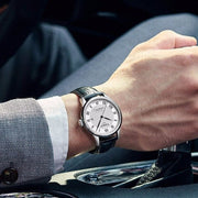 Tissot Le Locle Powermatic 80 Silver Dial Black Leather Strap Watch For Men - T006.407.16.033.00