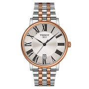 Tissot T Classic Carson Premium Silver Dial Two Tone Steel Strap Watch For Men - T122.410.22.033.00