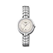 Tissot T Lady Flamingo Diamonds White Dial Silver Steel Strap Watch For Women - T094.210.11.116.01