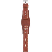 Fossil Original Boyfriend Sport Chronograph Beige Dial Brown Leather Strap Watch for Women - ES4046