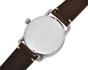 Fossil The Commuter White Dial Brown Leather Strap Watch for Men - FS5275