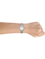 Fossil Jesse White Dial Silver Steel Strap Watch for Women - ES2362