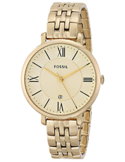 Fossil Jacqueline White Dial Gold Steel Strap Watch for Women - ES3434