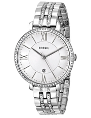 Fossil Jacqueline White Dial Silver Steel Strap Watch for Women - ES3545