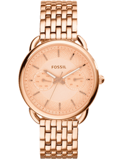 Fossil Tailor Rose Gold Dial Rose Gold Stainless Steel Strap Watch for Women - ES3713