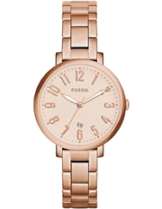 Fossil Jacqueline Rose Gold Dial Rose Gold Steel Strap Watch for Women - ES3970