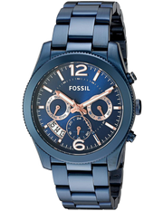 Fossil Perfect Boyfriend Multifunction Blue Dial Blue Steel Strap Watch for Women - ES4093