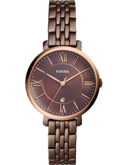 Fossil Jacqueline Brown Dial Brown Steel Strap Watch for Women - ES4275