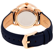 Fossil Tailor White Dial Blue Leather Strap Watch for Women - ES4394