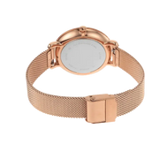 Fossil Jacqueline Quartz Rose Gold Dial Rose Gold Mesh Strap Watch for Women - ES4628