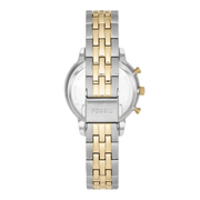 Fossil Neutra Chronograph Mother of Pearl White Dial Two Tone Steel Strap Watch for Women - ES5216