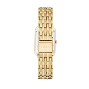 Fossil Raquel Three Hand Date White Dial Gold Steel Strap Watch For Women - ES5220