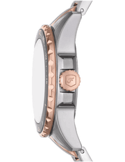 Fossil Blue Dive Three Hand Gray Dial Two Tone Steel Strap Watch For Women - ES5348