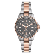 Fossil Blue Dive Three Hand Gray Dial Two Tone Steel Strap Watch For Women - ES5348