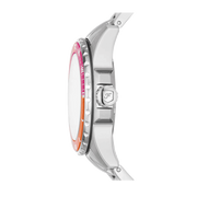 Fossil Blue Dive Analog Pink Dial Silver Steel Strap Watch For Women - ES5351