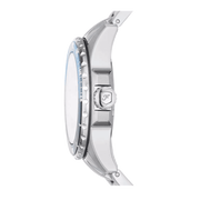 Fossil Blue Dive Three Hand Blue Dial Silver Steel Strap Watch For Women - ES5353