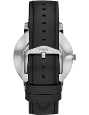 Fossil The Minimalist Carbon Series Black Dial Black Leather Strap Watch for Men - FS5497