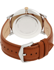 Fossil The Minimalist 3H Blue Dial Brown Leather Strap Watch for Men - FS5499