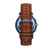 Fossil Neutra Chronograph Blue Dial Brown Leather Strap Watch for Men - FS5791