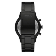Fossil Pilot Chronograph Black Dial Black Steel Strap Watch for Men - FS5811