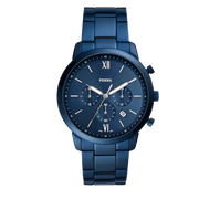 Fossil Neutra Chronograph Blue Dial Blue Steel Strap Watch for Men - FS5826