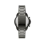 Fossil Bronson Chronograph Black Dial Grey Steel Strap Watch for Men - FS5852