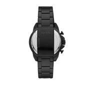 Fossil Bronson Chronograph Black Dial Black Steel Strap Watch for Men - FS5853