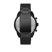 Fossil Bronson Chronograph Black Dial Black Steel Strap Watch for Men - FS5876