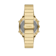 Fossil Retro Analog-Digital Gold Dial Gold Steel Strap Watch for Men - FS5889