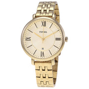 Fossil Jacqueline White Dial Gold Steel Strap Watch for Women - ES3434