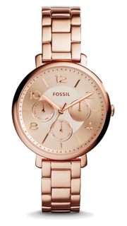 Fossil Jacqueline Rose Gold Dial Rose Gold Steel Strap Watch for Women - ES3665