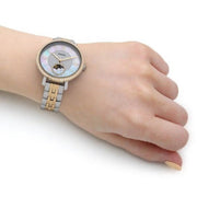 Fossil Jacqueline Analog Moonphase Mother of Pearl White Dial Two Tone Steel Strap Watch for Women - ES5166