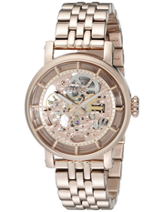 Fossil Boyfriend Automatic Skeleton Rose Gold Dial Rose Gold Steel Strap Watch for Women - ME3065