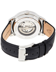Fossil Townsman Automatic White Dial Black Leather Strap Watch for Men - ME3104