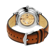 Fossil Neutra Automatic Luggage Skeleton Blue Dial Brown Leather Strap Watch for Men - ME3160