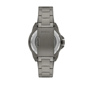 Fossil Bronson Automatic Skeleton Black Dial Grey Steel Strap Watch for Men - ME3218