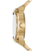 Fossil Bronson Automatic Skeleton Black Dial Gold Steel Strap Watch for Men - ME3257