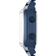 Fossil Retro Analog-Digital Black Dial Blue Steel Strap Watch for Men - FS5896
