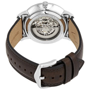 Fossil Neutra Automatic Skeleton White Dial Brown Leather Strap Watch for Men - ME3184