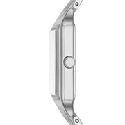 Fossil Raquel Three Hand Date White Dial Silver Steel Strap Watch for Women - ES5221