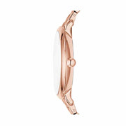 Fossil Jacqueline Rose Gold Dial Rose Gold Steel Strap Watch for Women - ES3970