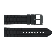 Fossil Machine Chronograph Black Dial Black Silicone Strap Watch for Men - FS4487
